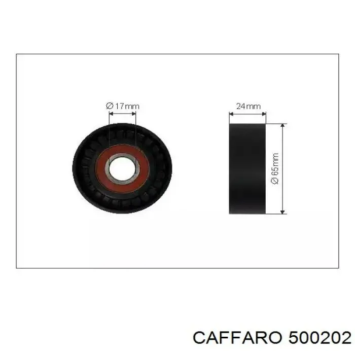 500202 Caffaro Rolo de reguladora de tensão da correia de transmissão