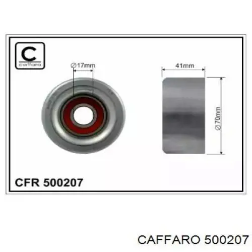 500207 Caffaro Rolo de reguladora de tensão da correia de transmissão