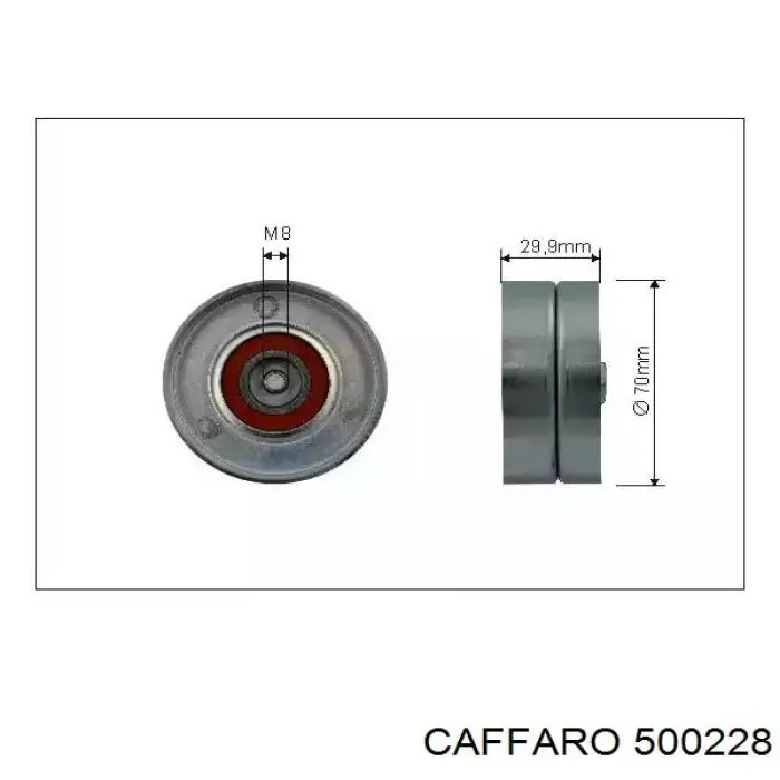 500228 Caffaro Rolo de reguladora de tensão da correia de transmissão