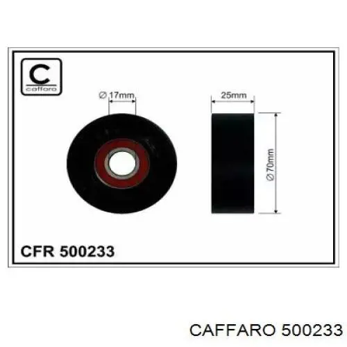 500233 Caffaro Rolo de reguladora de tensão da correia de transmissão
