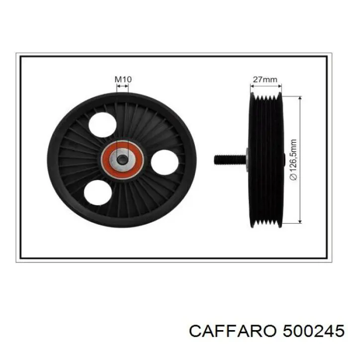 500245 Caffaro Rolo parasita da correia de transmissão