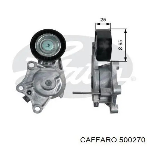 500270 Caffaro Rolo de reguladora de tensão da correia de transmissão