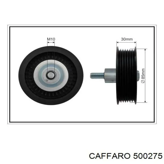 500275 Caffaro Rolo parasita da correia de transmissão