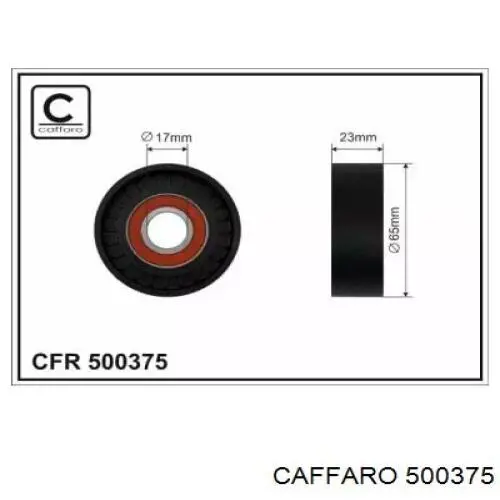 500375 Caffaro Rolo de reguladora de tensão da correia de transmissão
