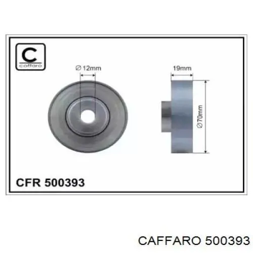 500393 Caffaro Rolo parasita da correia de transmissão