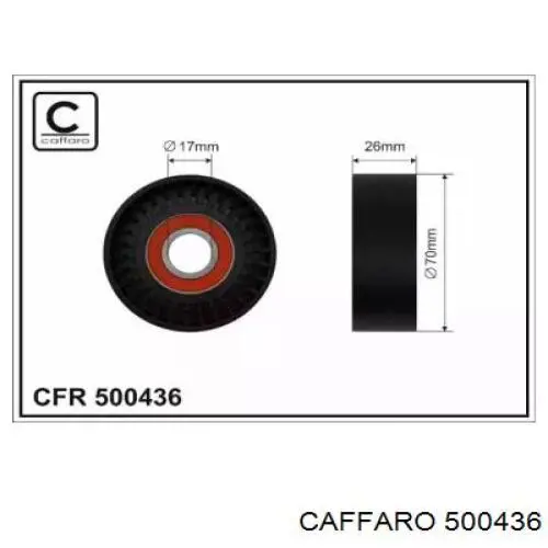 Compre 500436 Caffaro Rolo de reguladora de tensão da correia de transmissão