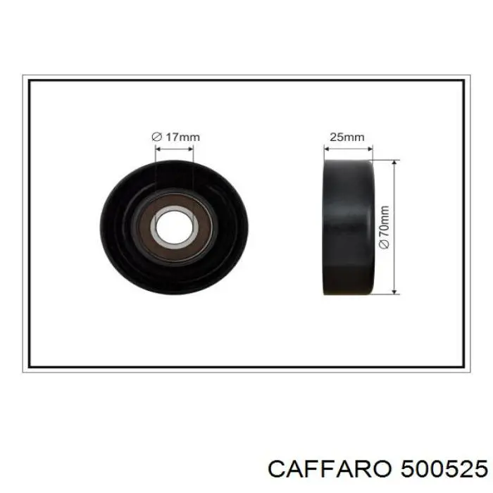 500525 Caffaro Rolo de reguladora de tensão da correia de transmissão