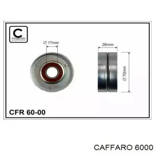 Compre 6000 Caffaro Rolo de reguladora de tensão da correia de transmissão