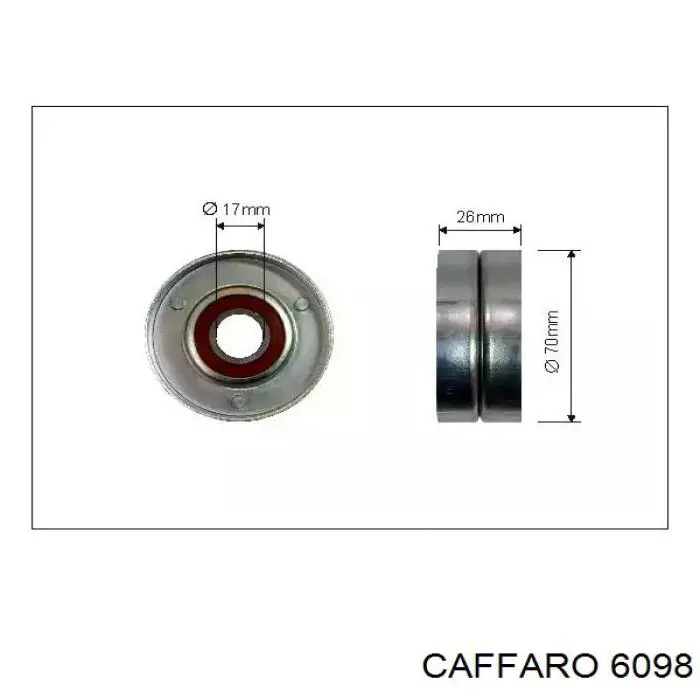 Rolo de reguladora de tensão da correia de transmissão Caffaro 6098 preço, a partir de 19,06 USD