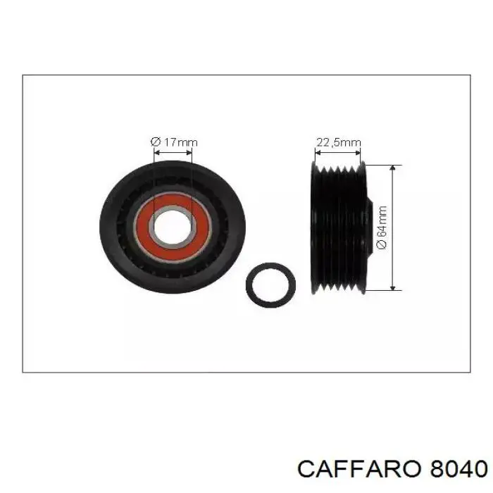Rolo parasita da correia de transmissão Caffaro 8040 preço, a partir de 12,08 USD