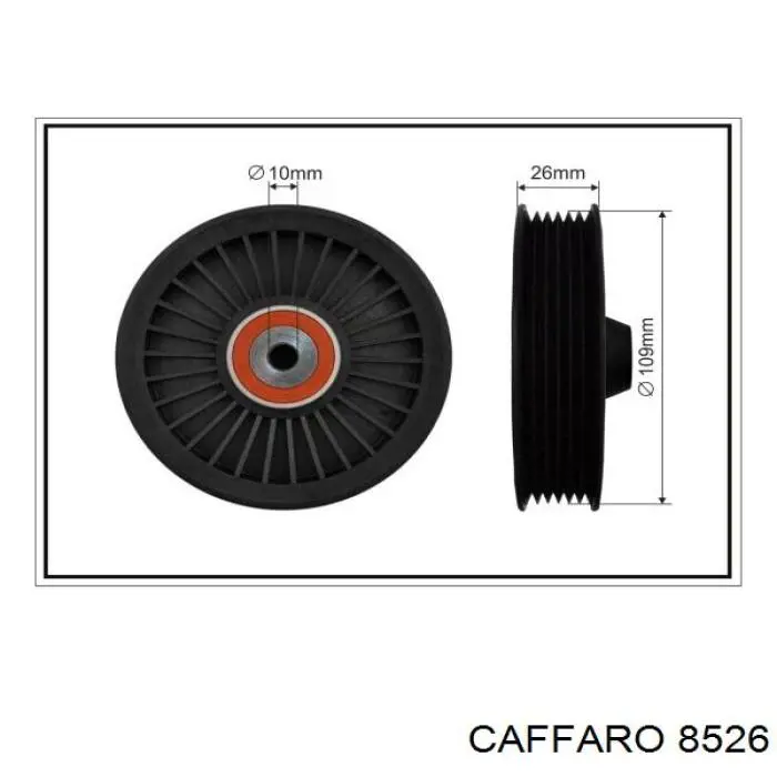 Rolo parasita da correia de transmissão Caffaro 8526 preço, a partir de 26,22 USD