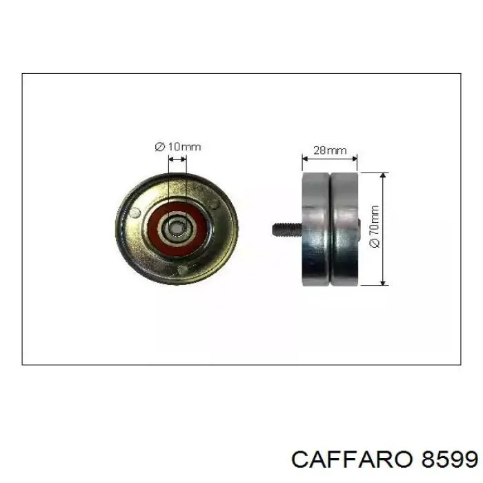 Compre 8599 Caffaro Rolo parasita da correia de transmissão