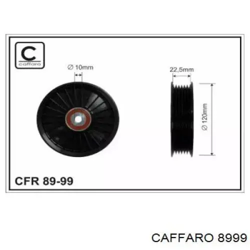 8999 Caffaro Rolo parasita da correia de transmissão