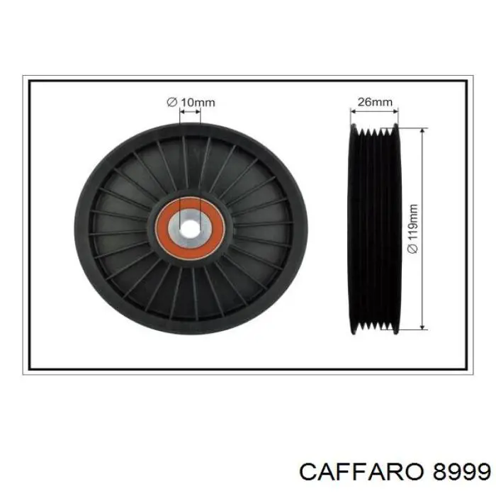 Rolo parasita da correia de transmissão Caffaro 8999 preço, a partir de 29,58 USD