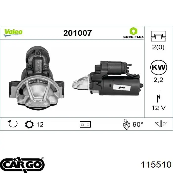 Motor de arranco Cargo 115510