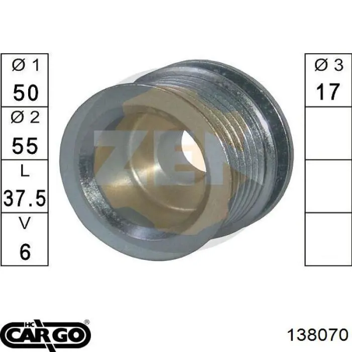 Polia do gerador Cargo 138070 preço, a partir de 12,33 USD