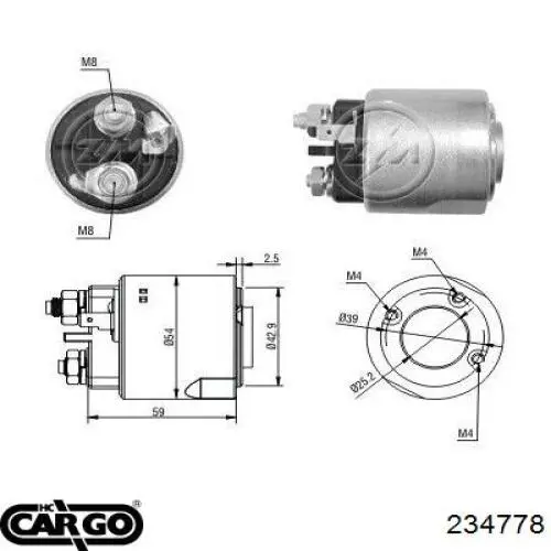 Relê retrator do motor de arranco Cargo F032234778 preço, a partir de 31,87 USD
