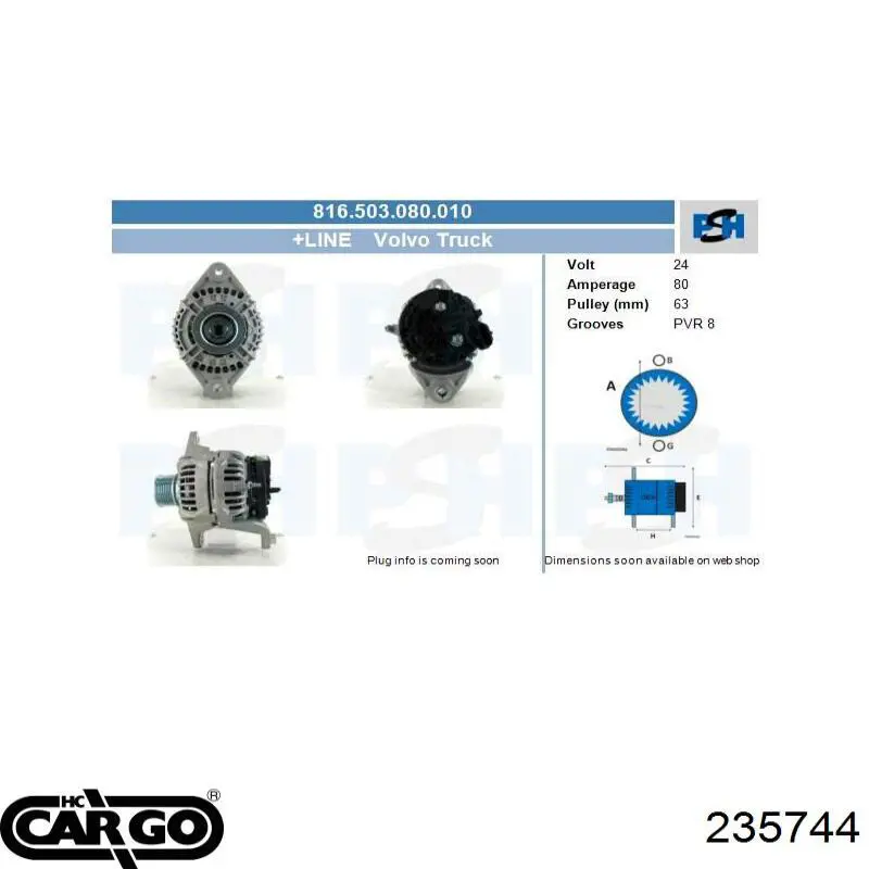235744 Cargo Induzido (rotor) do gerador