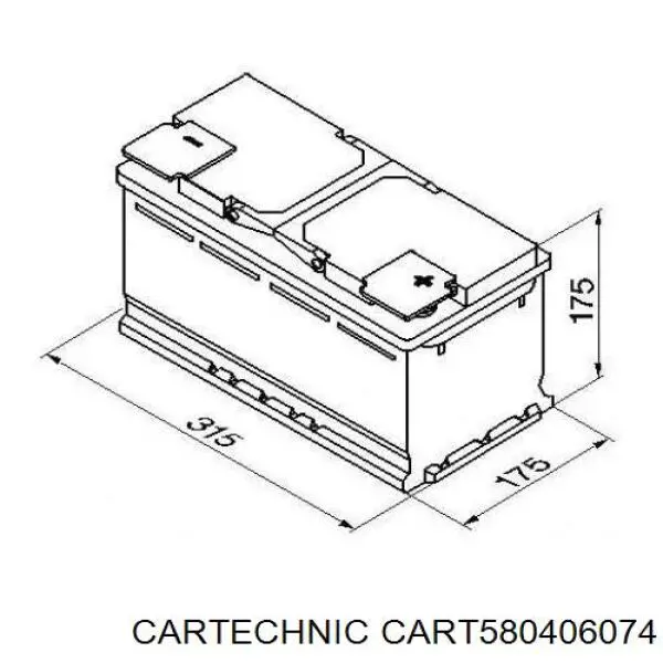 Compre CART580406074 Cartechnic Bateria recarregável (PILHA)