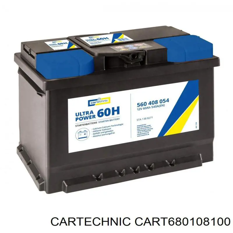 Bateria recarregável (PILHA) CART680108100 Cartechnic