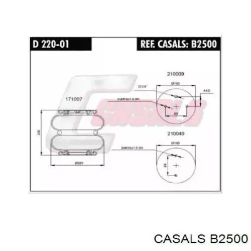 Coxim pneumático (suspensão de lâminas pneumática) do eixo AU342202P08 Auger