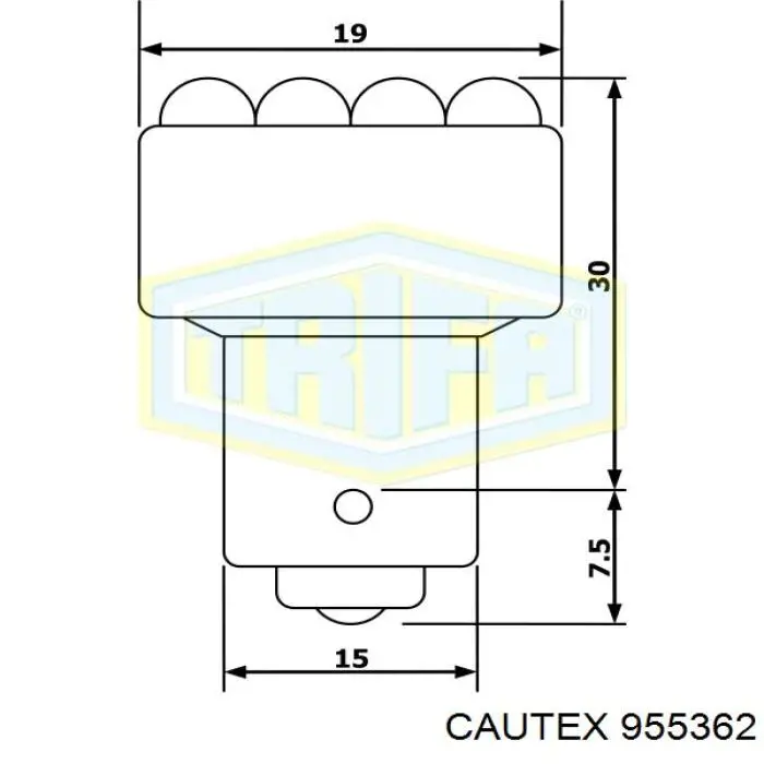 955362 Cautex Caixa do termostato