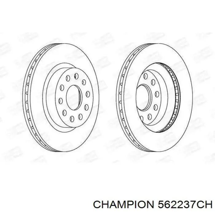 562237CH Champion Disco do freio dianteiro