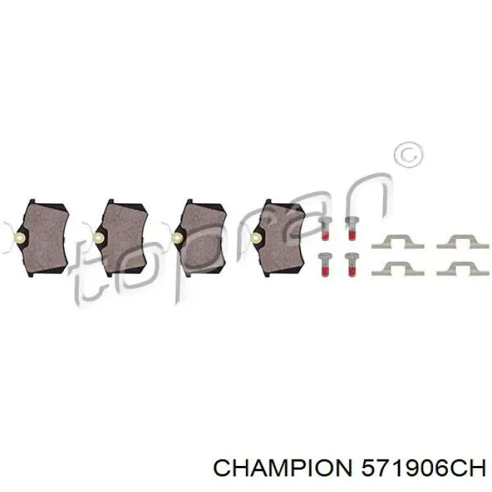 Sapatas do freio traseiras de disco Champion 571906CH preço, a partir de 19,13 USD