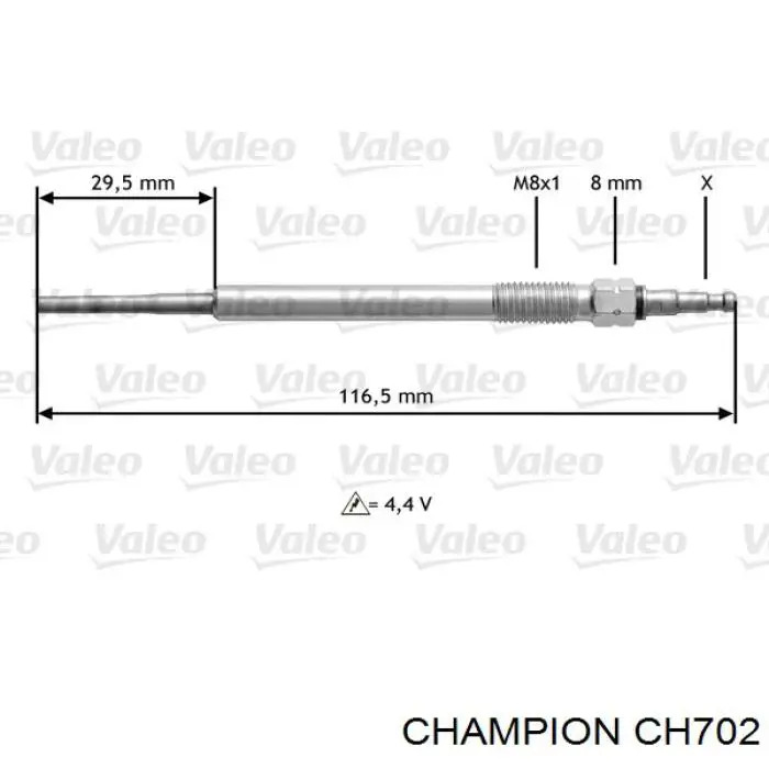 CH702 Champion Vela de incandescência