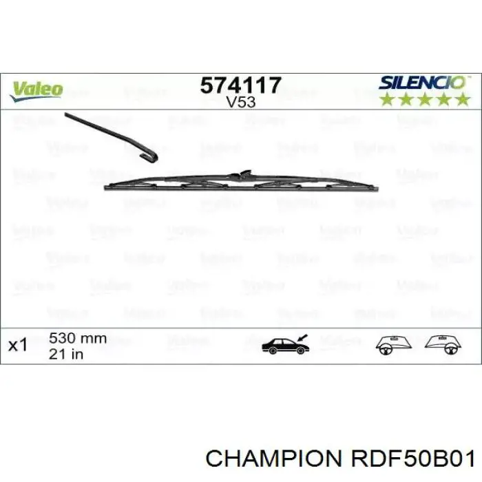 Compre RDF50B01 Champion Limpa-pára-brisas do pára-brisas de condutor