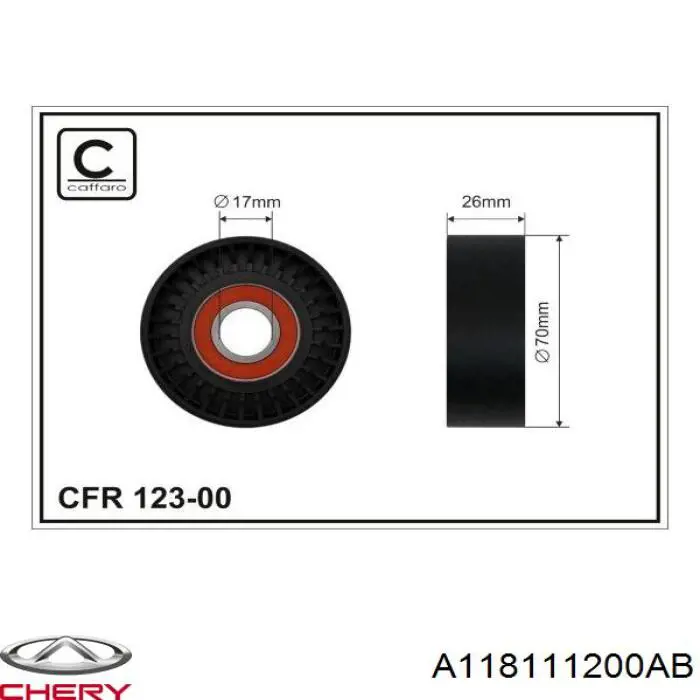 Compre A118111200AB Chery Reguladora de tensão da correia de transmissão