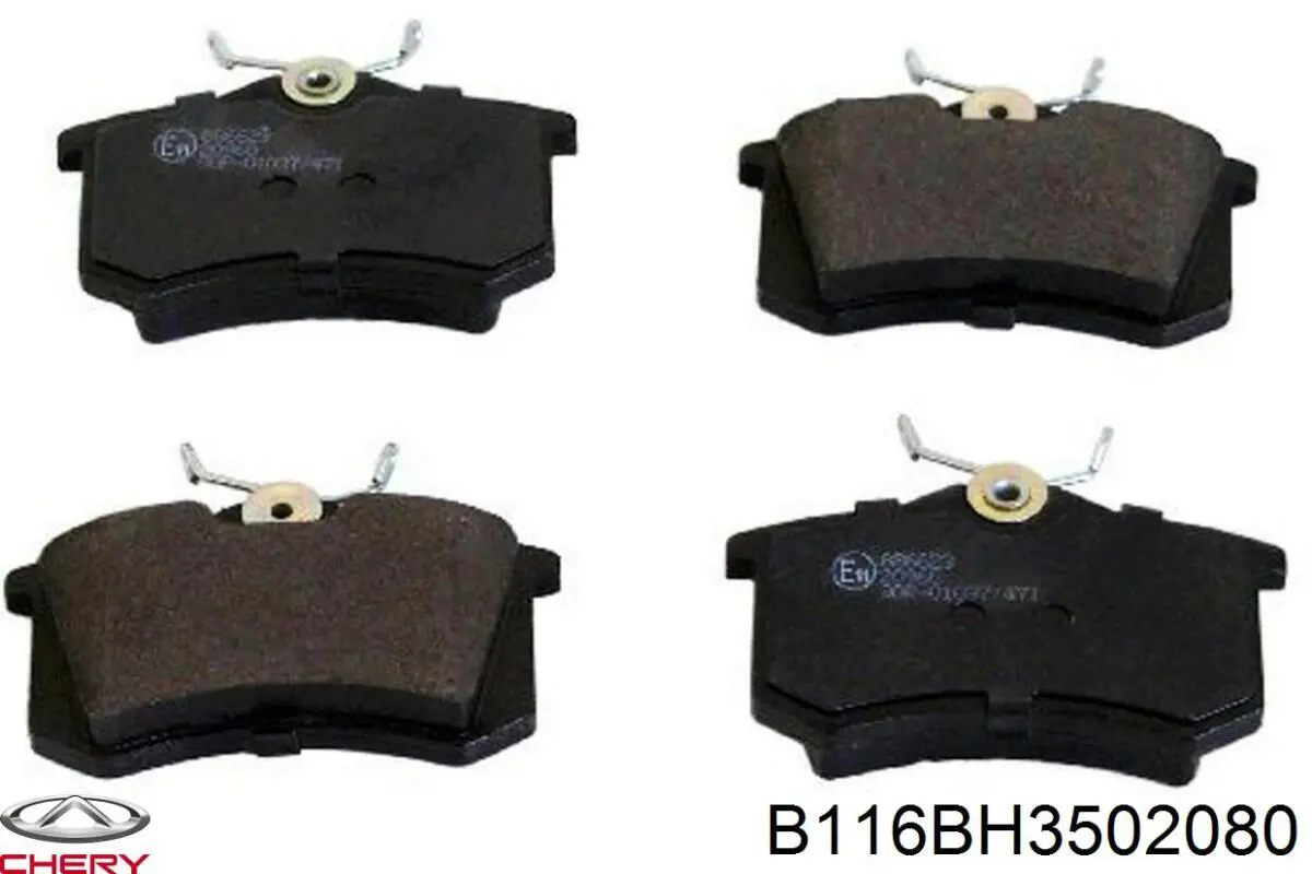 Compre B116BH3502080 Chery Sapatas do freio traseiras de disco