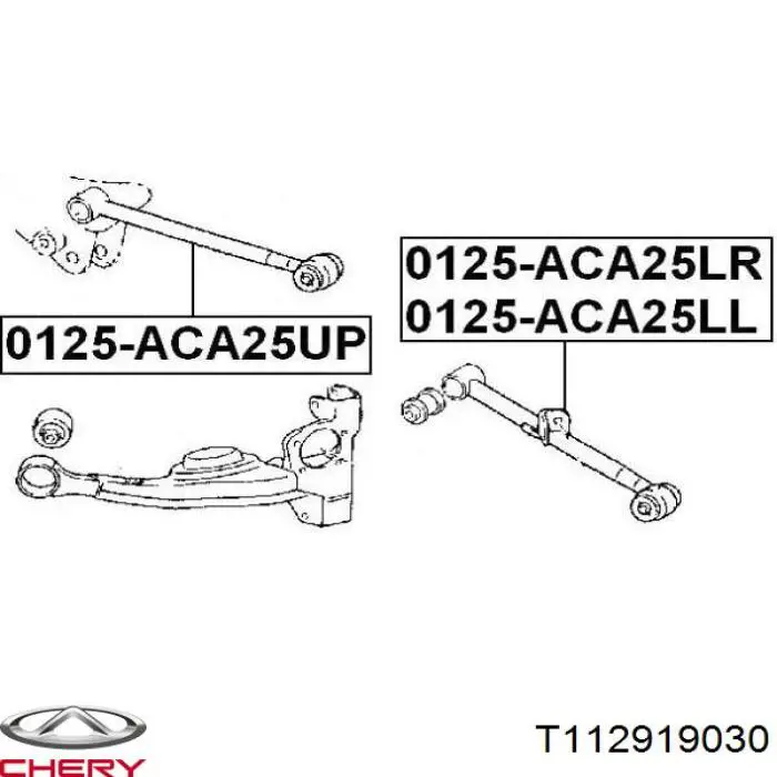 Braço oscilante inferior esquerdo de suspensão traseira Chery T112919030 preço, a partir de 44,27 USD