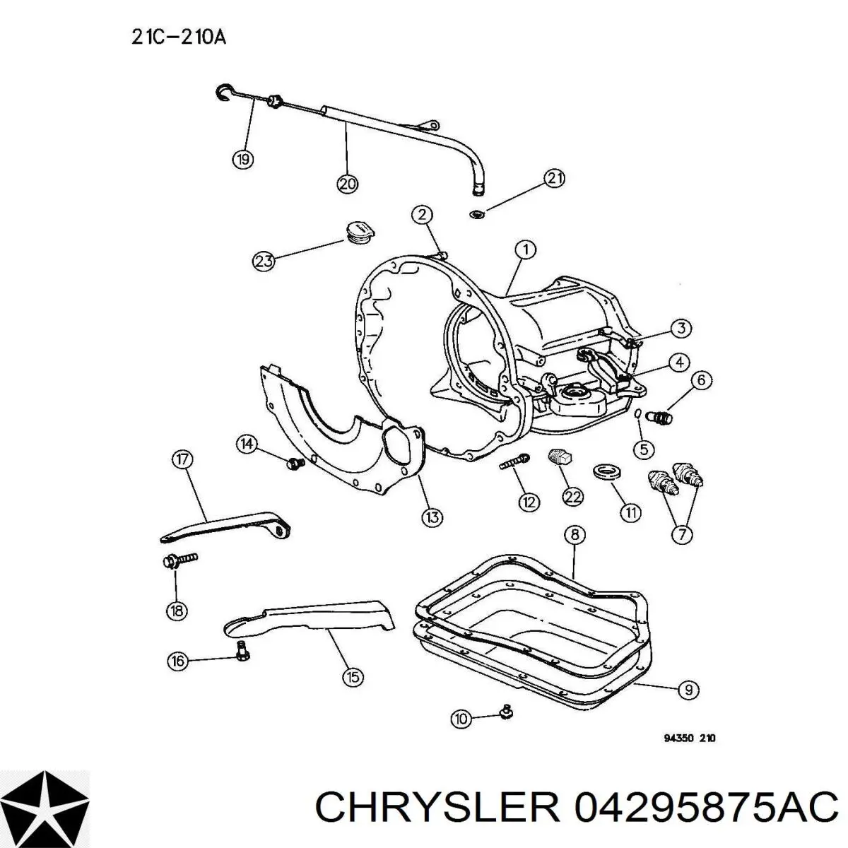 Compre 04295875AC Chrysler Vedante de panela da Caixa Automática de Mudança/Caixa Mecânica de Mudança
