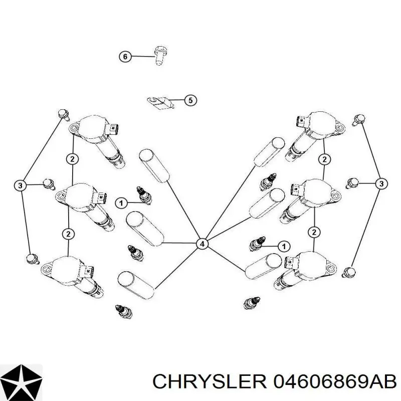 Bobina de ignição 04606869AB Chrysler