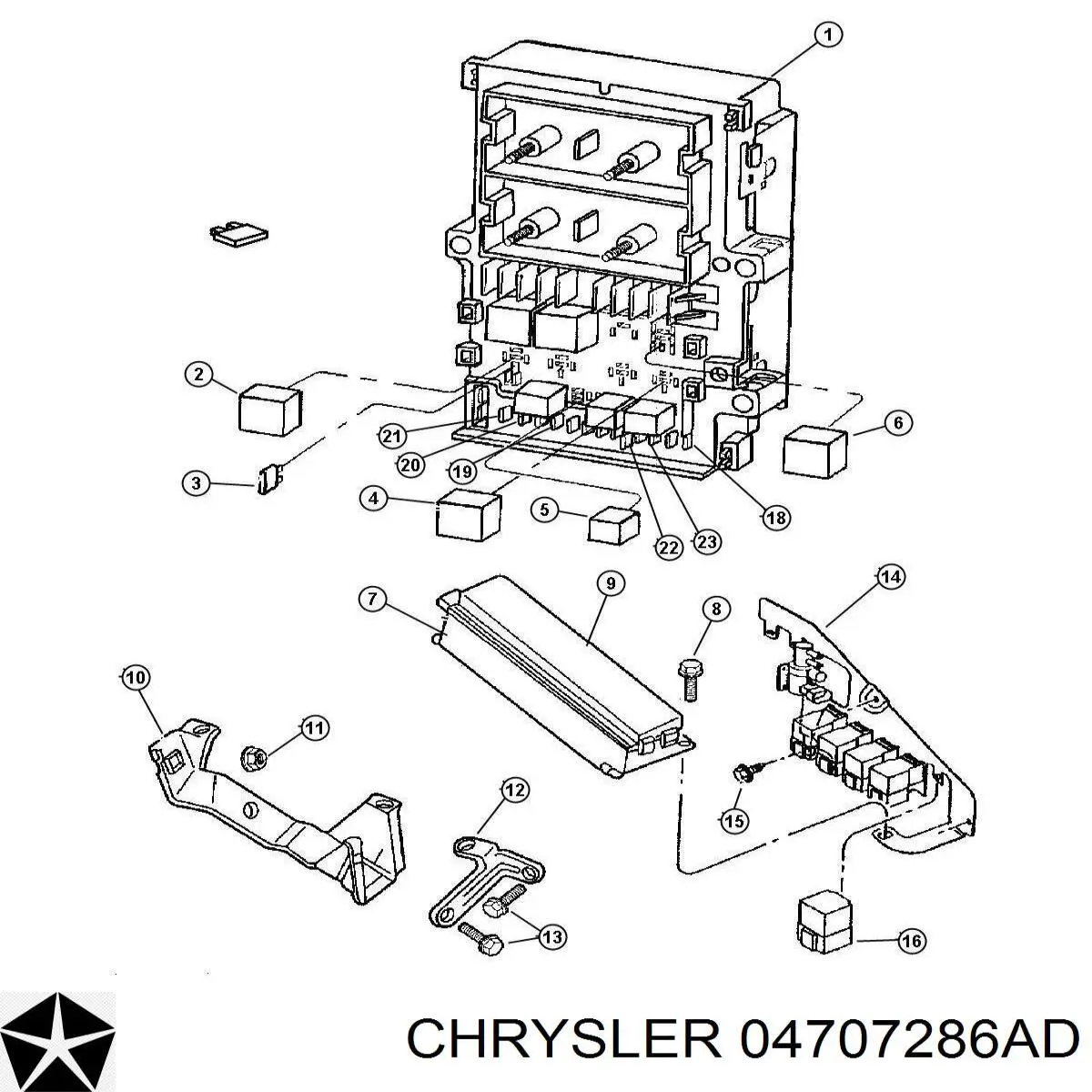 Compre 04707286AD Chrysler Relê de ventilador