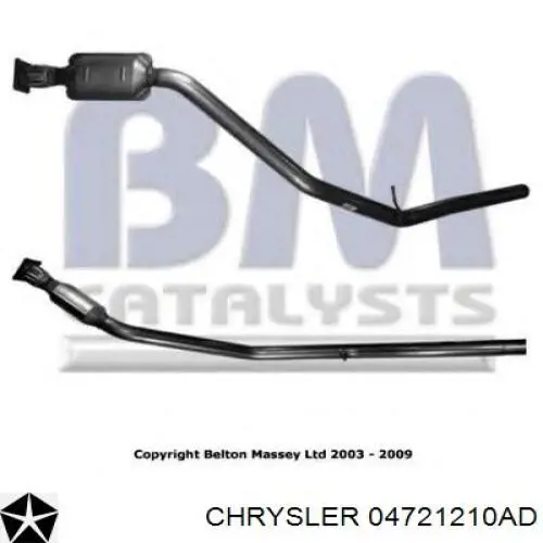Convertidor - catalisador Chrysler 04721210AD preço, a partir de 244,03 USD