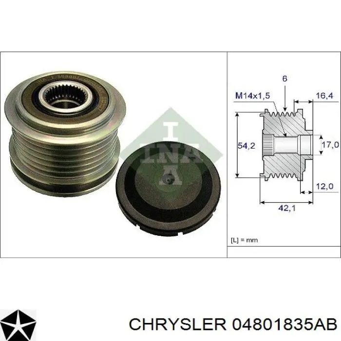 04801835AD Chrysler Gerador