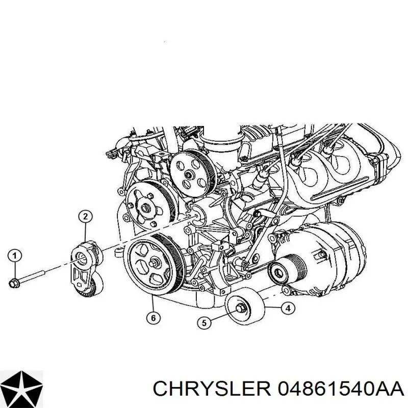 04861540AA Chrysler Polia de bomba da Direção hidrâulica assistida