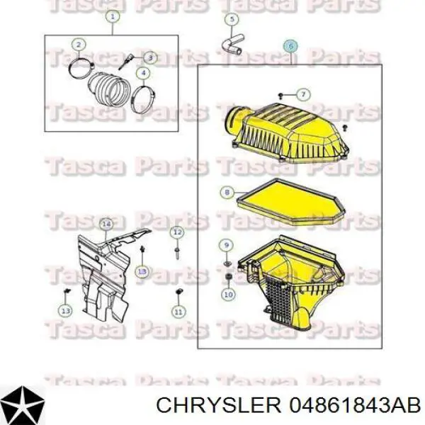 Caixa de filtro de ar Chrysler 300 preço, a partir de 574,52 USD