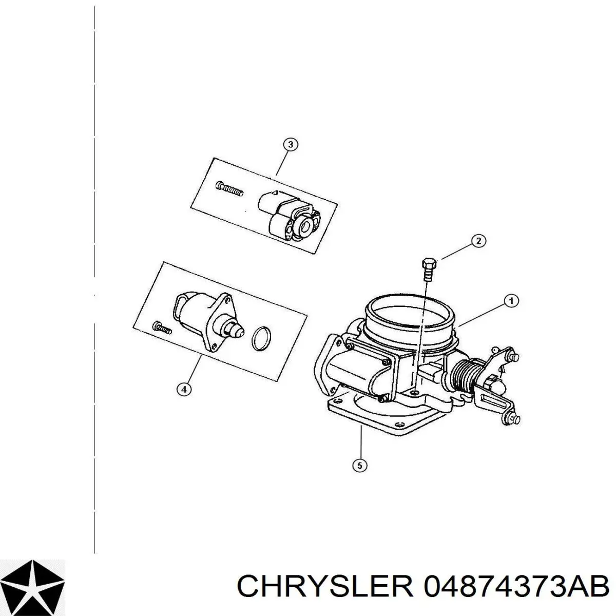 04874373AB Chrysler Válvula (regulador) de marcha a vácuo
