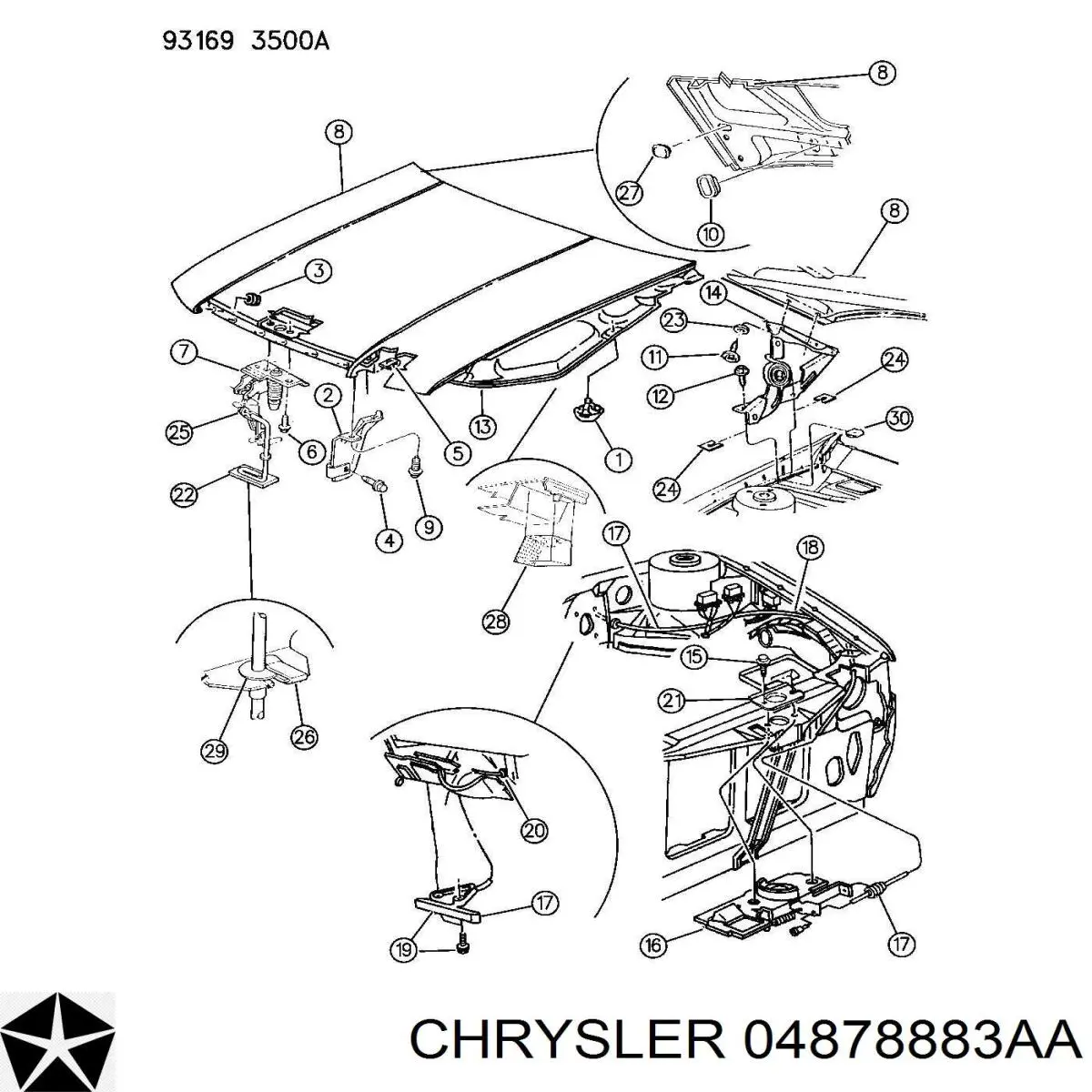 Compre 04878883AA Chrysler Capota