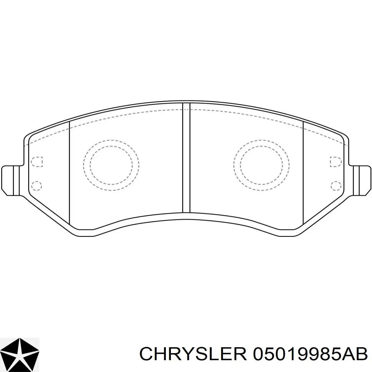  Kit de molas de fixação de sapatas de disco dianteiras Chrysler Voyager III monovolume (RG, RS) (1999 - 2008) III