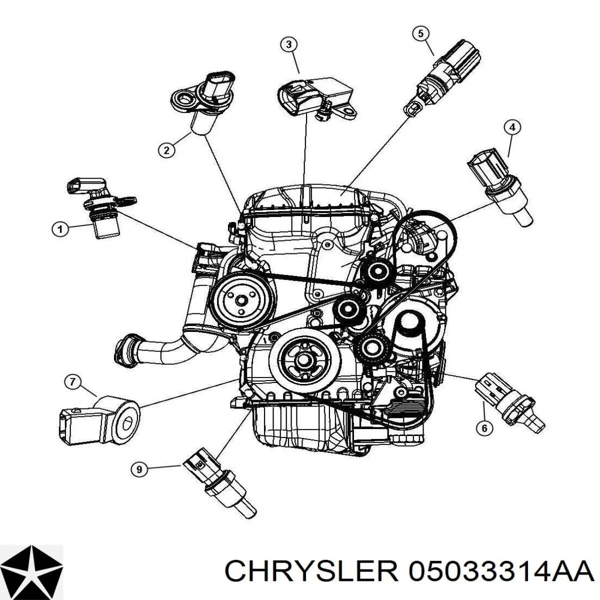 Sensor de temperatura de óleo de motor Chrysler 05033314AA preço, a partir de 65,29 USD