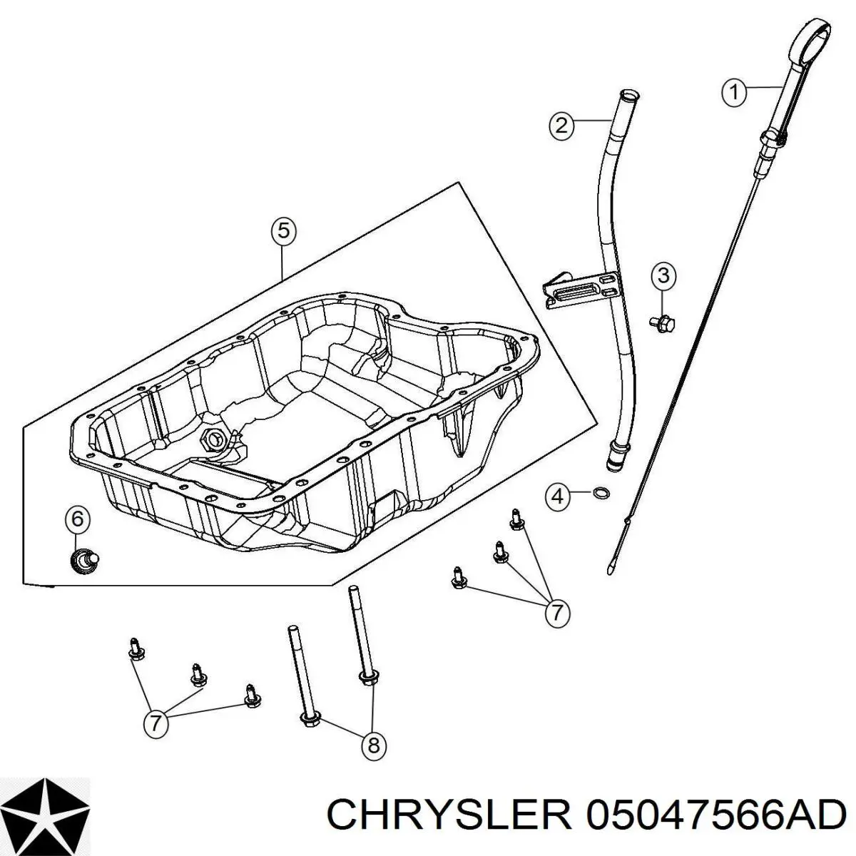 Panela de óleo de cárter do motor Chrysler 5047566AC preço, a partir de 142,56 USD