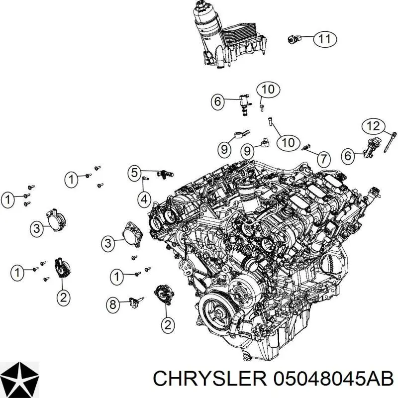 Válvula eletromagnética de posição (de fases) da árvore distribuidora Chrysler 05048045AB preço, a partir de  USD