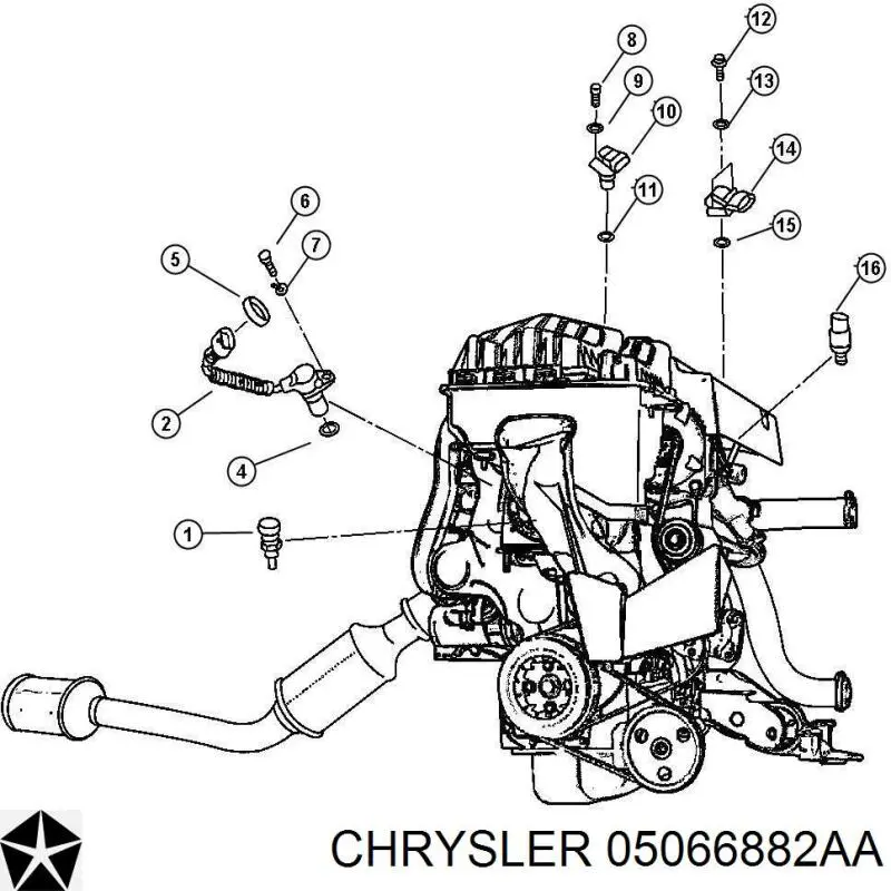 Compre 5066882AA Chrysler Sensor de posição da árvore distribuidora