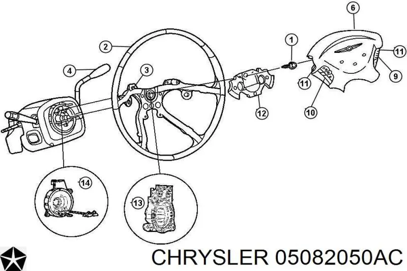 Anel AIRBAG de contato, cabo plano do volante Chrysler 05082050AC preço, a partir de 69,81 USD