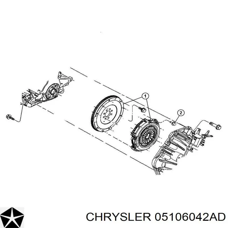05106042AC Chrysler Kit de embraiagem (3 peças)