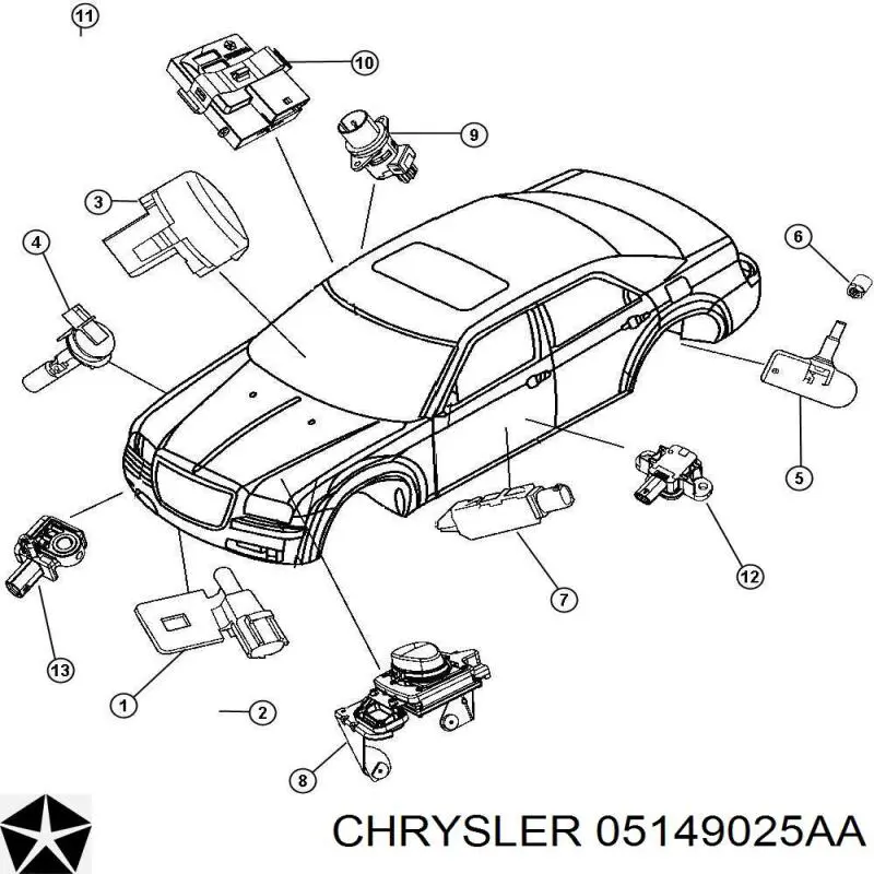 Compre 05149025AA Chrysler Sensor de temperatura do meio ambiente